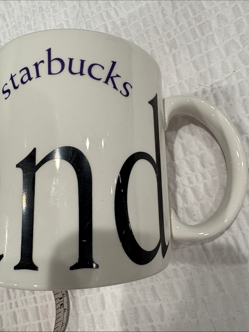 Scottish Bagpiper Ceramic Mug - White with Navy Design 2002 - Picture 6 of 7